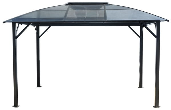 HABRITA - Gloriette aluminium - Gris anthracite - L.300xH.280xP.360cm - large