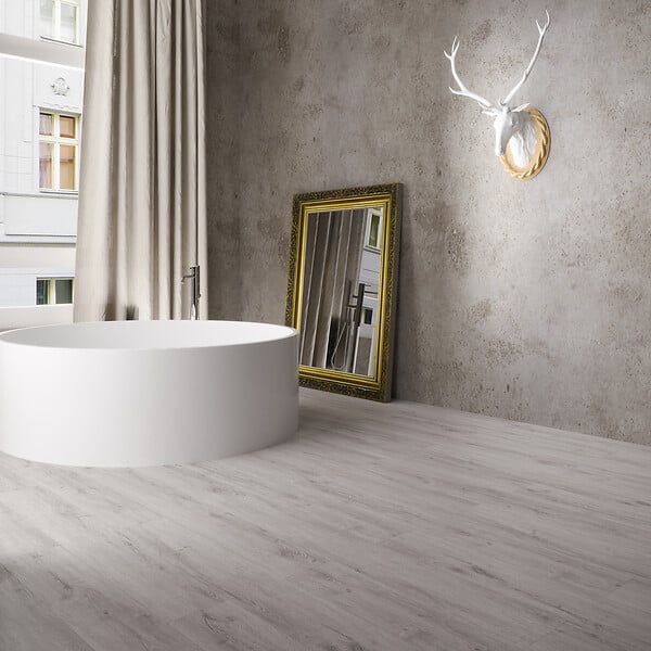SMARTFLOOR - Lames PVC clipsables Chicago - Chêne Grège - 4mm - large