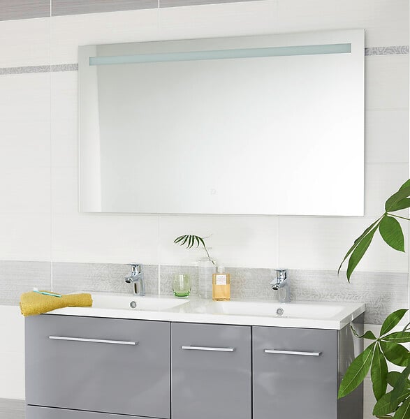MP GLASS - Miroir lumineux Portland - L120xH70cm - large
