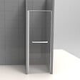 KINDFORD - Porte de douche pivotante en verre trempé - l90xH200cm - vignette