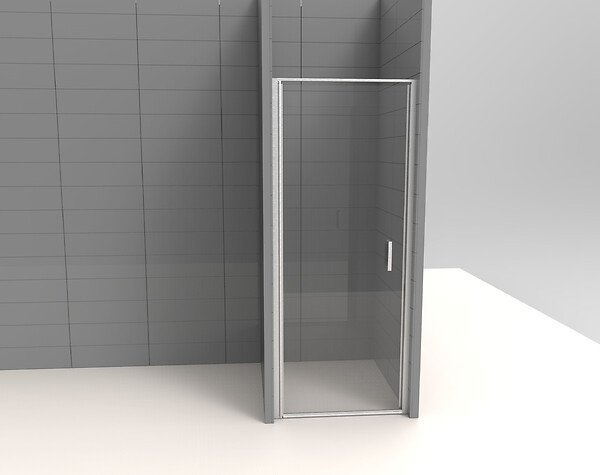 KINDFORD - Porte de douche pivotante verre trempé - L90xH190cm Ep.6mm - large