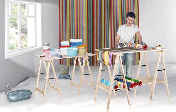 ASTIGARRAGA KIT LINE - Tréteau de travail pliable en pin massif - 75,5cm - large
