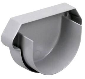WAVIN - Tube descente gouttière DN80 pré-manchonné - PVC - Gris clair - L.4m - large