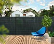NORTENE - Canisse synthétique imitation osier - Anthracite - 1x3m - vignette