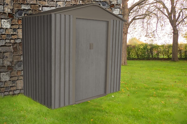 CHALET & JARDIN - Abri de jardin métal imitation bois - L.201xP.121xH.190cm - large