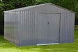 CHALET & JARDIN - Abri de jardin métal SU 9,05m² - Gris - L.321xH.205xP.301cm - vignette