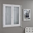 PROTECTA - Kit manivelle pour tringle ronde 12mm acier Blanc - vignette