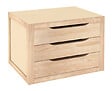 ASTIGARRAGA KIT LINE - Casier de rangement en pin brut Natura 3 tiroirs - vignette