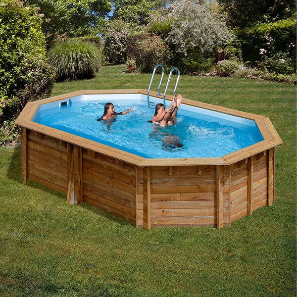 SUNBAY - Piscine bois ovale AURIGA - L.5.51xl.3.51xH.1.19m - large