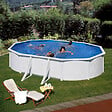 GRE - Piscine ovale acier KIT610ECOD - Blanc - L.634xl.399xH.122cm - vignette