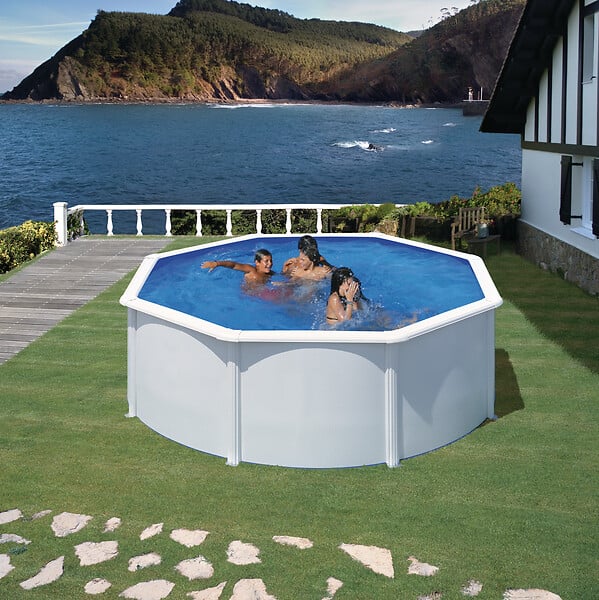 GRE - Piscine acier ronde - Diam.3,70xH.1,22m - large