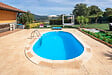 GRE - Piscine enterrée ovale acier Madagascar - L.800x150x400cm - vignette