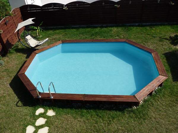 SUNBAY - Piscine bois ovale AURIGA - L.5.51xl.3.51xH.1.19m - large