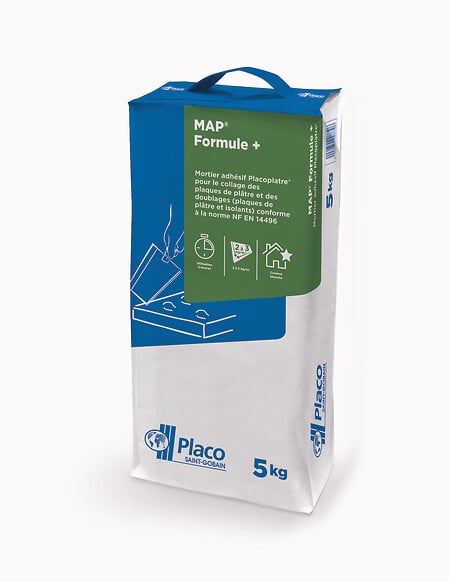 PLACO - Mortier adhésif MAP - Blanc - 5kg - large