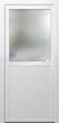 QUADROFORM - Porte de service avec demi-vitre poussant droit - PVC - 208x86cm - vignette