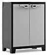 KETER - Armoire basse en resine - Gris et noir - 100x80x44cm - vignette