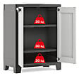 KETER - Armoire basse en resine - Gris et noir - 100x80x44cm - vignette