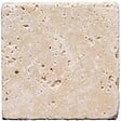 JARDINAT - Pavé en travertin vieilli - Beige clair - 15,2x15,2x3cm - vignette