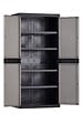 TOOMAX - Armoire haute - Résine - Gris et noir - 89x54x190cm - vignette