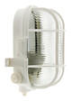 ELEXITY - Plafonnier ovale avec grille - Blanc - IP44 - vignette