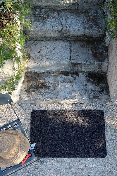 CORYL - Tapis extérieur grattant polypropylène Anthracite 80x50cm - large
