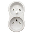 GO/ON - Biplite droite 2P+T - 16A - Blanc - vignette