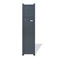 ELSEALU - Totem boîte aux lettres aluminium - Gris - H.1800mm - vignette