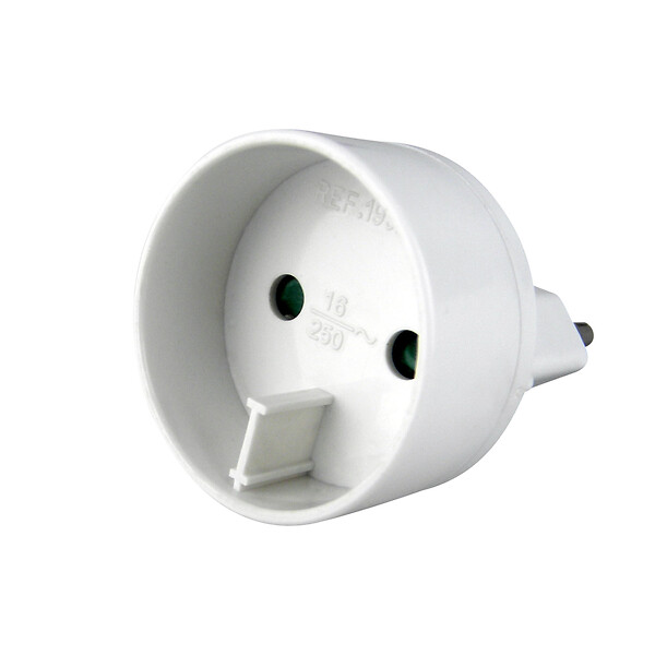 ZENITECH - Adaptateur 6A/16A - Plastique isolant - Blanc - large