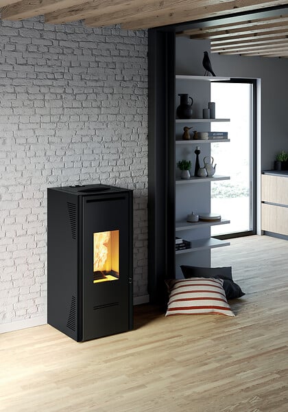 INVICTA - Poêle à granulés - Acier - Talo 11 - Noir - 10,4kW - large