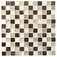 MAT INTER - Feuille de mosaïque verre lissé gris noir - 300x300mm - vignette