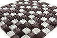 MAT INTER - Feuille de mosaïque verre lissé gris noir - 300x300mm - vignette