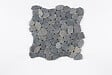 MAT INTER - Mosaïque galets naturels rectifiés Noir light - L.30xl.30cm - vignette