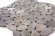 MAT INTER - Mosaïque galets naturels rectifiés Noir light - L.30xl.30cm - vignette