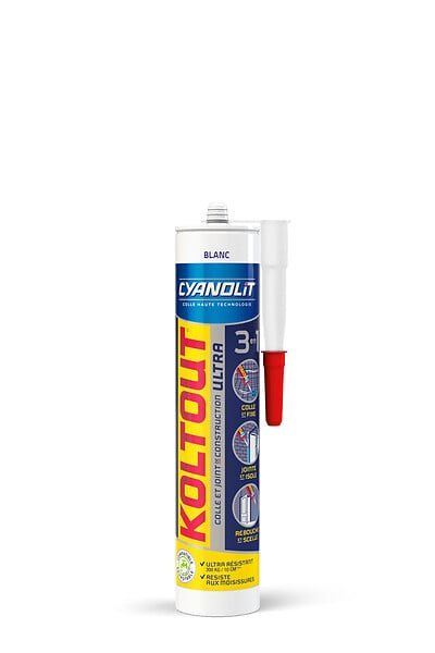 CYANOLIT - Colle de fixation ultra cartouche blanc 290ml - large