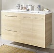 VIF - Meuble de salle de bain - Chêne clair - L120xP45cm - vignette