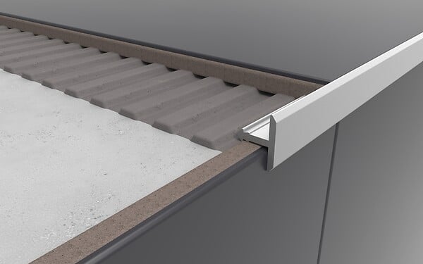 MAT INTER - Profilé couvre-joint aluminium argent mat - 14mm - L.2,50m - large