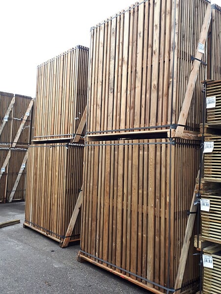 PIVETEAU - Panneau Persienne en bois pin brut - 180x180cm - Ep.60mm - large