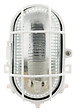 ELEXITY - Plafonnier ovale avec grille - Blanc - IP44 - vignette