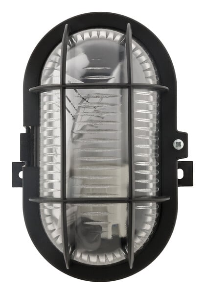 ELEXITY - Hublot ovale en verre noir avec grille - IP44 - large