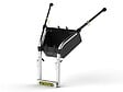 CENTAURE - Écarteur de mur télescopique - Noir - 50-69cm - 35x43x70cm - vignette