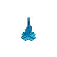 PAVILIFT - Kit autonivelant pour carrelage polypropylène Bleu 3mm - vignette