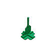 PAVILIFT - Kit autonivelant en croix polypropylène - Vert - 4 mm - vignette
