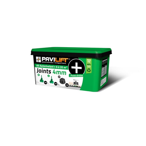 PAVILIFT - Kit autonivelant en croix polypropylène - Vert - 4 mm - large