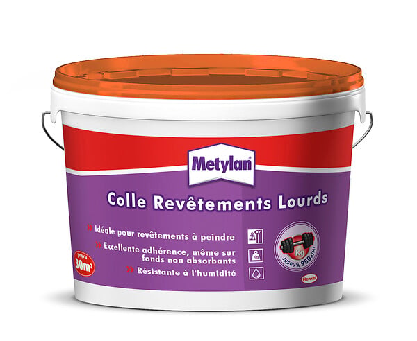 METYLAN - Colle pâte revêtements muraux lourds - 5Kg - large