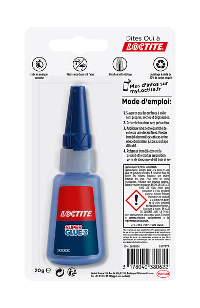 LOCTITE - Colle cyanoacrylate SUPERGLUE 3 XXL - 20g - large