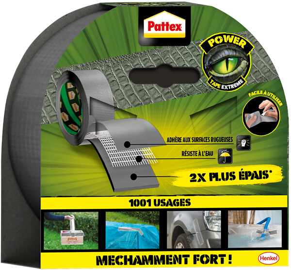 PATTEX - Ruban adhésif Tape Extreme - Gris - 20m - large