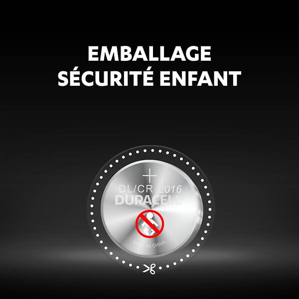 DURACELL - Pile bouton au lithium - Type 2016 - 3V - large