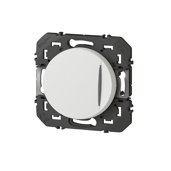 LEGRAND - Poussoir simple avec voyant - Dooxie - Blanc - 6A 250V - large