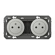 LEGRAND - Double prise de courant 2P+T Surface Dooxie 16A Alu - vignette