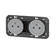 LEGRAND - Double prise de courant 2P+T Surface Dooxie 16A Alu - vignette